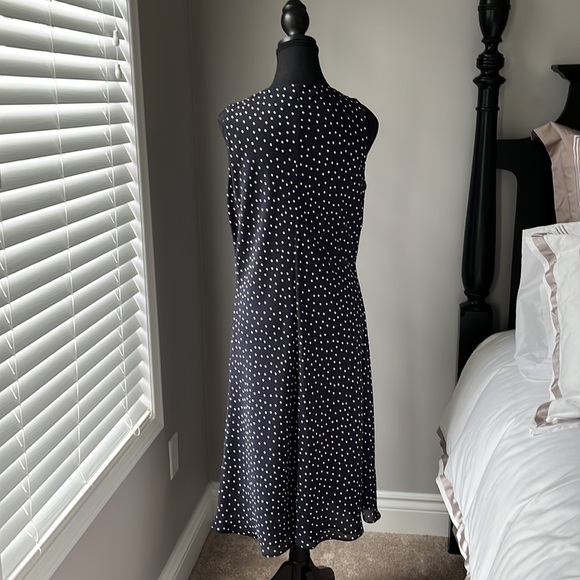 Navy polka dot dress size 12 from Nygard Collection. Worn only once. - Picture 3 of 3